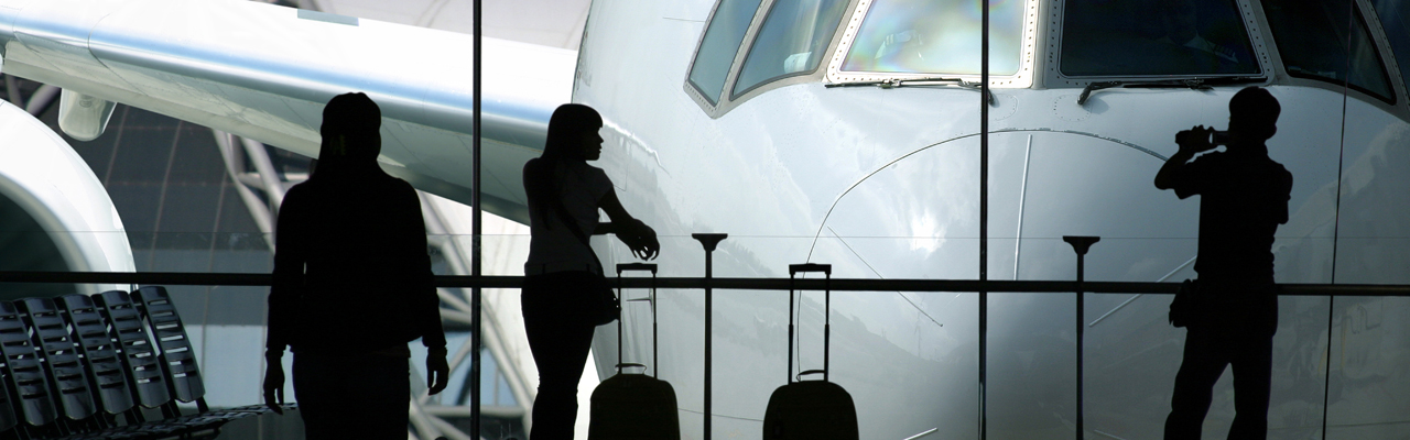 Passengers waiting in the airport